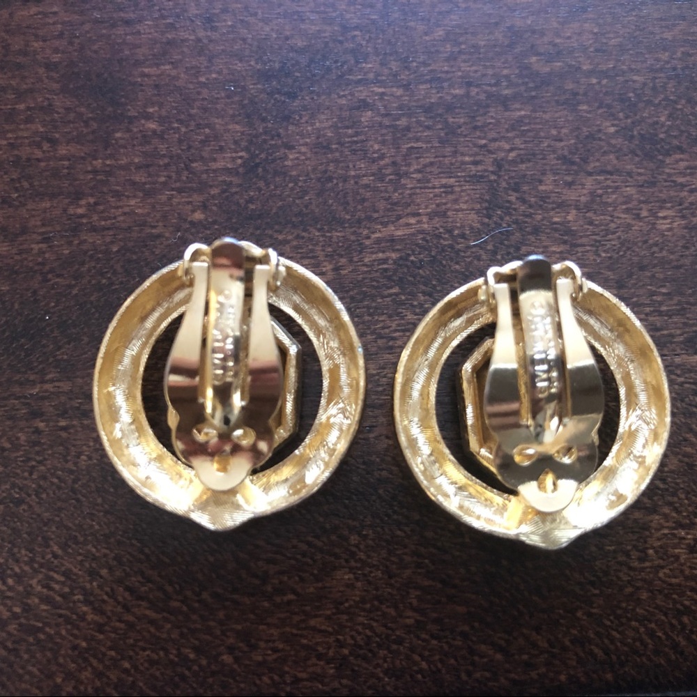 Givenchy , gold plated clip on earrings. - Picture 3 of 3
